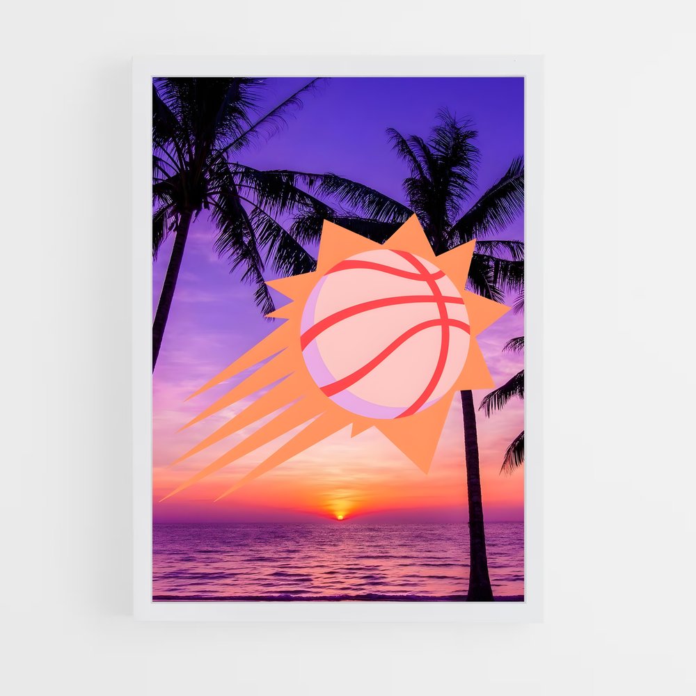 Poster Sunset Slam – affiche Basketball (vue 3)